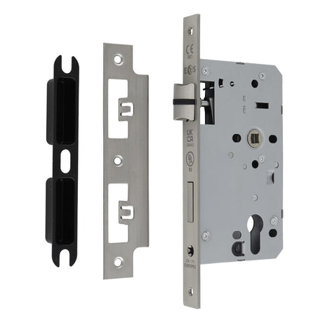 Eurospec - Din Euro Profile Escape Lock - Satin Stainless Steel dlx7260escsss