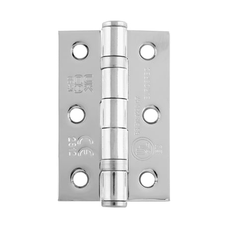 Eurospec - Grade 7 Ball Bearing Hinge 76 x 51mm - Polished Chrome hin1332_7cp
