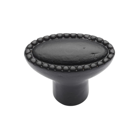 High quality image of the M.Marcus Cabinet Knob Opal Design 38mm Matt Black Rustic Iron | Sku. fb3621 | Discounted prices available from Trade Door Handles