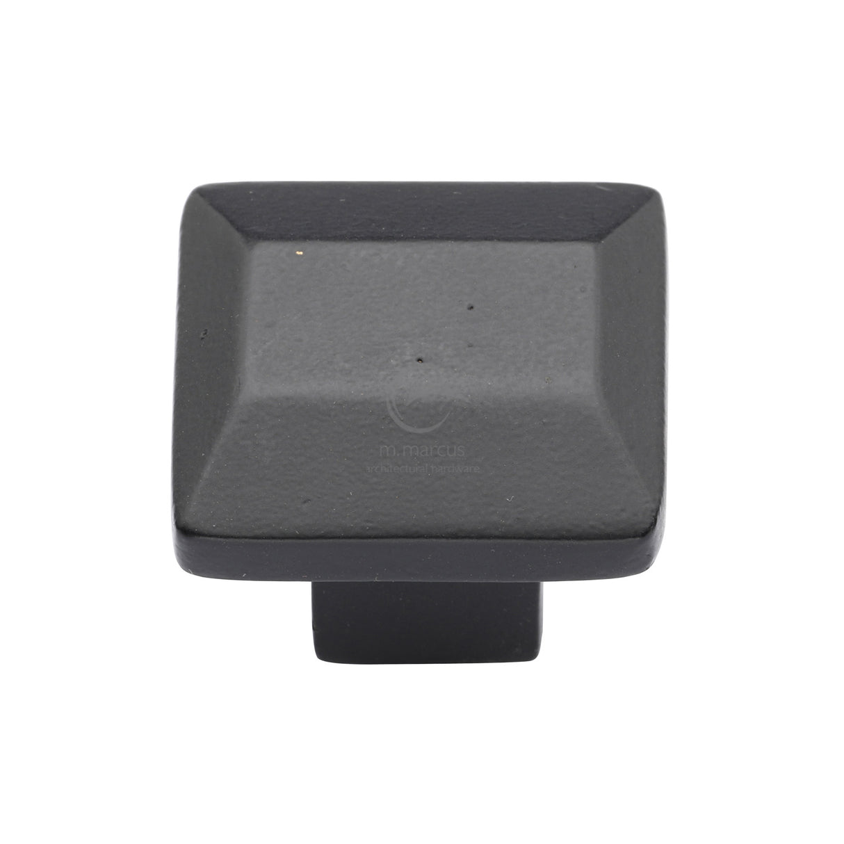 High quality image of the M.Marcus Cabinet Knob Trapezoid Design 32mm Matt Black Rustic Iron | Sku. fb3625 | Discounted prices available from Trade Door Handles