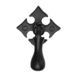 High quality image of the M.Marcus Fleur-De-Lys Cabinet Drop Pull Matt Black Rustic Iron | Sku. fb6261 | Discounted prices available from Trade Door Handles