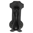 High quality image of the M.Marcus Cabinet Drop Pull On Plate Matt Black Rustic Iron | Sku. fb6263 | Discounted prices available from Trade Door Handles