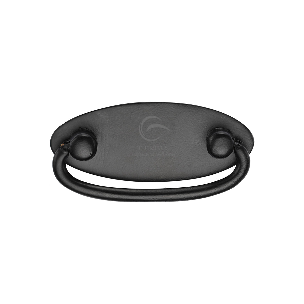 High quality image of the M.Marcus Oval Drop Pull Matt Black Rustic Iron | Sku. fb6266 | Discounted prices available from Trade Door Handles