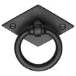 High quality image of the M.Marcus Diamond Cabinet Ring Drop Pull Matt Black Rustic Iron | Sku. fb6301 | Discounted prices available from Trade Door Handles