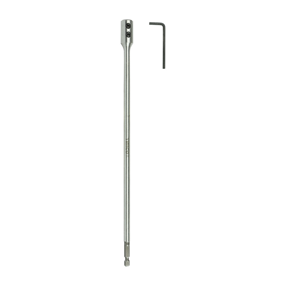 This is an image of Timco - 1/4" Flat Wood Bit Extension Rod 300mm (1 Each Blister Pack) FBEQR300