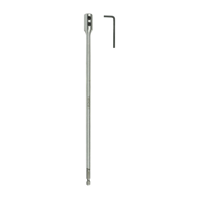 This is an image of Timco - 1/4" Flat Wood Bit Extension Rod 300mm (1 Each Blister Pack) FBEQR300