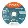 This is an image of Timco - Bonded Abrasive Disc - For Cutting 125 x 22.2 x 1.0 (25 Pieces Box) FCMT125222