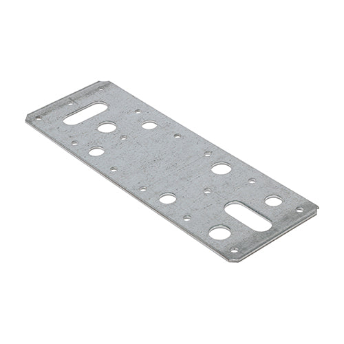 This is an image of Timco - Flat Connector Plates - Galvanised 62 x 180mm (5 Pieces Bag) FCP180