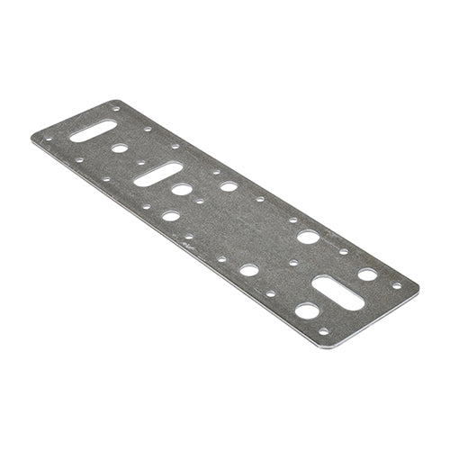 This is an image of Timco - Flat Connector Plates - Galvanised 62 x 240mm (5 Pieces Bag) FCP240