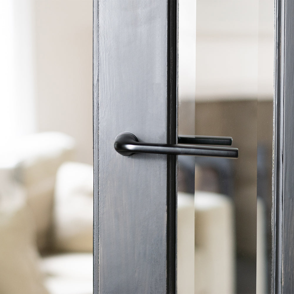 Quality image of Forme Milly Lever Door Handle on Concealed Round Rose - Satin Chrome | Sku. fcr133sc | available from Trade Door Handles.