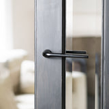 Quality image of Forme Milly Lever Door Handle on Concealed Round Rose - Satin Chrome | Sku. fcr133sc | available from Trade Door Handles.