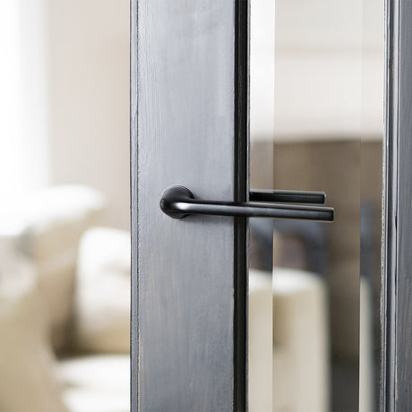 Quality image of Forme Milly Lever Door Handle on Concealed Round Rose - Satin Chrome | Sku. fcr133sc | available from Trade Door Handles.