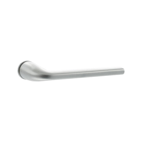 Quality image of Forme Milly Lever Door Handle on Concealed Round Rose - Satin Chrome | Sku. fcr133sc | available from Trade Door Handles.