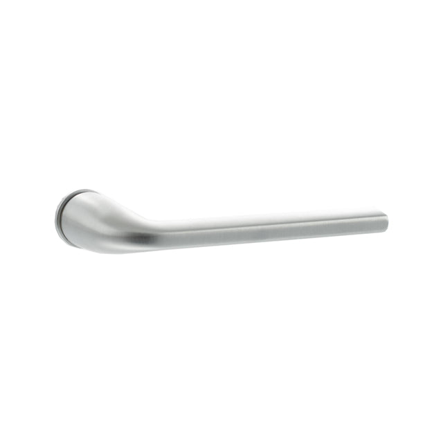 Quality image of Forme Milly Lever Door Handle on Concealed Round Rose - Satin Chrome | Sku. fcr133sc | available from Trade Door Handles.