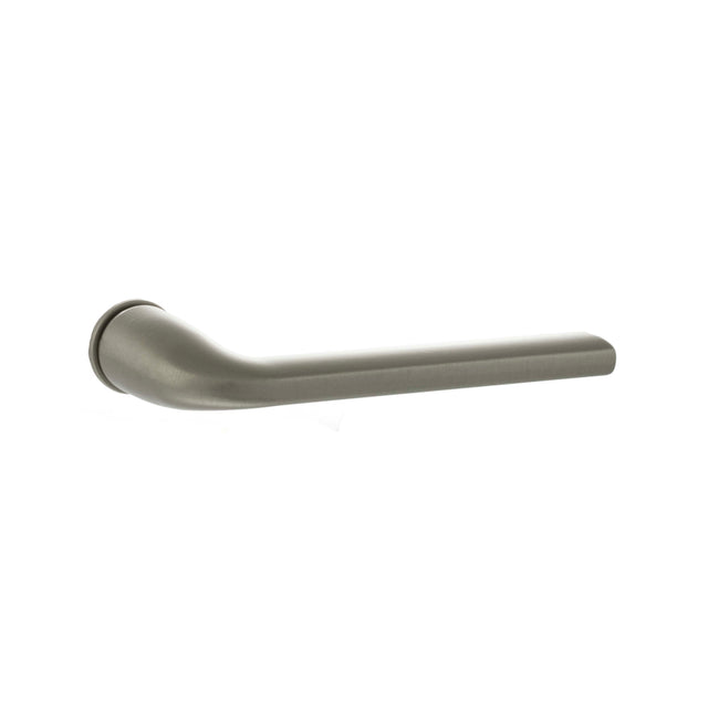 Quality image of Forme Milly Lever Door Handle on Concealed Round Rose - Satin Nickel | Sku. fcr133sn | available from Trade Door Handles.