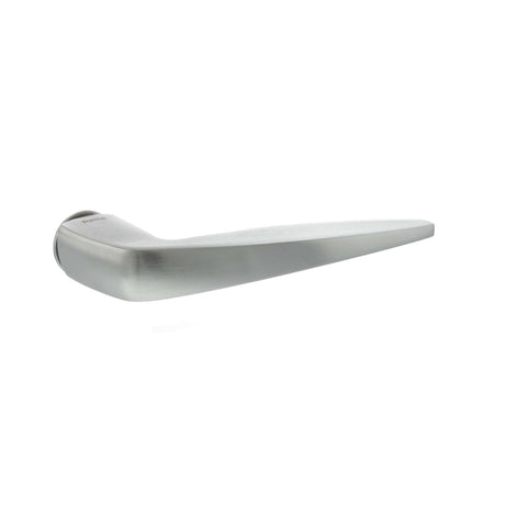 Quality image of Forme Foglia Lever Door Handle on Concealed Round Rose - Satin Chrome | Sku. fcr272sc | available from Trade Door Handles.