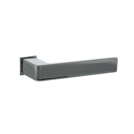 Quality image of Forme Asti Lever Door Handle on Concealed Square Rose - Polished Chrome | Sku. fcs254pc | available from Trade Door Handles.