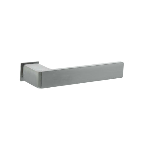 Quality image of Forme Asti Lever Door Handle on Concealed Square Rose - Satin Chrome | Sku. fcs254sc | available from Trade Door Handles.
