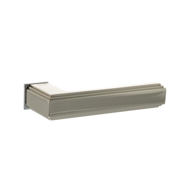 Quality image of Forme Alila Lever Door Handle on Concealed Square Rose - Polished Nickel | Sku. fcs293pn | available from Trade Door Handles.