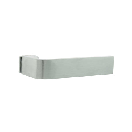 Quality image of Forme Monza Lever Door Handle on Concealed Square Rose - Satin Chrome | Sku. fcs413sc | available from Trade Door Handles.