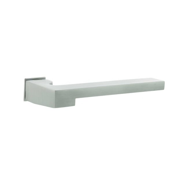 Quality image of Forme Ginevra Lever Door Handle on Concealed Square Rose - Satin Chrome | Sku. fcs430sc | available from Trade Door Handles.