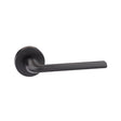 Quality image of Forme Milly Lever Door Handle on Minimal Round Rose - Matt Black | Sku. fmr133mb | available from Trade Door Handles.