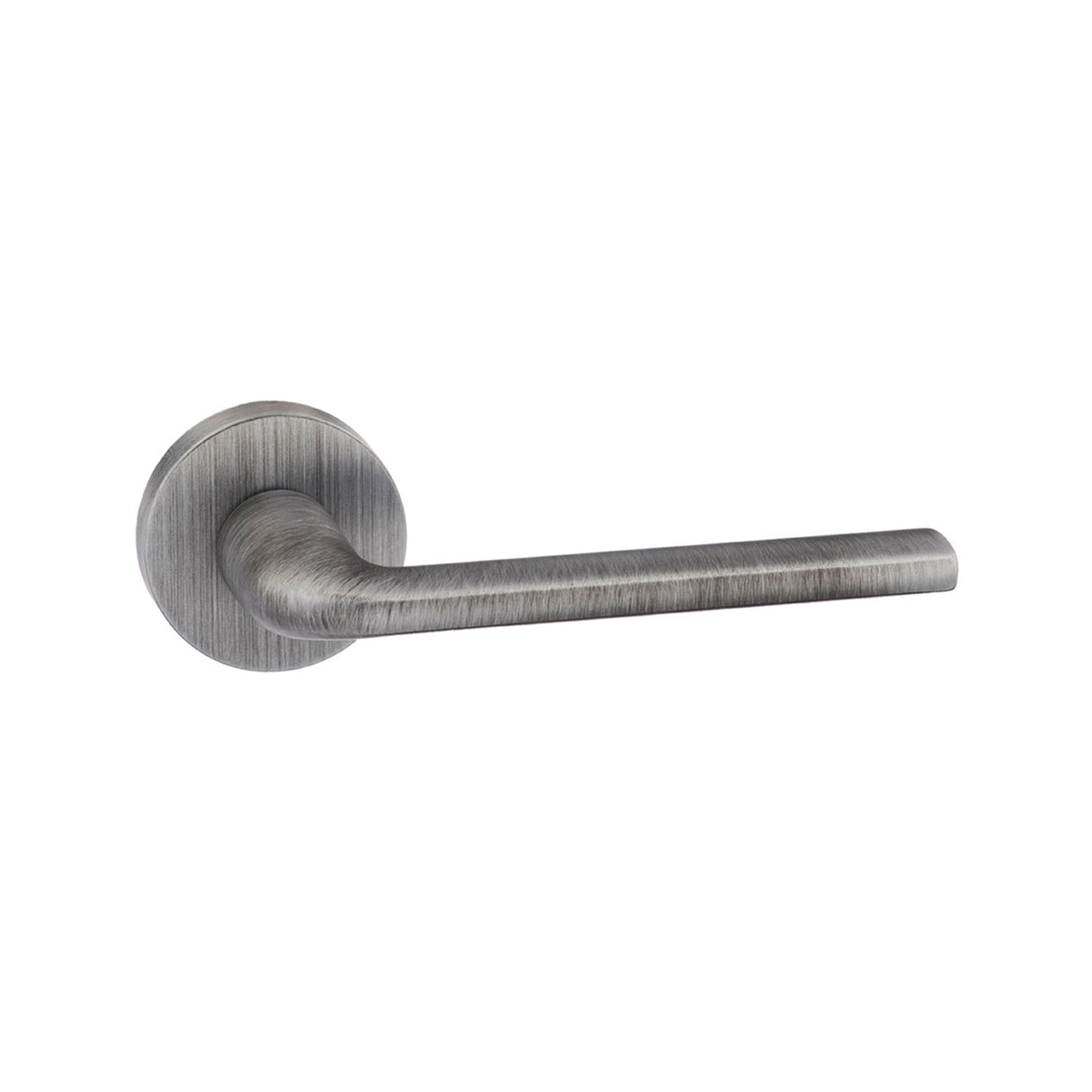 Quality image of Forme Milly Lever Door Handle on Minimal Round Rose - Urban Graphite | Sku. fmr133ug | available from Trade Door Handles.