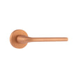 Quality image of Forme Milly Lever Door Handle on Minimal Round Rose - Urban Satin Copper | Sku. fmr133usc | available from Trade Door Handles.