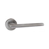 Quality image of Forme Boston Lever Door Handle on Minimal Round Rose - Urban Graphite | Sku. fmr422ug | available from Trade Door Handles.