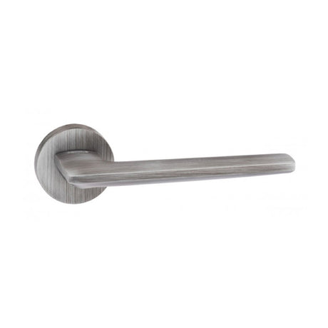 Quality image of Forme Boston Lever Door Handle on Minimal Round Rose - Urban Graphite | Sku. fmr422ug | available from Trade Door Handles.