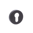 Quality image of Forme Euro Escutcheons on Minimal Round Rose - Matt Black | Sku. fmremb | available from Trade Door Handles.