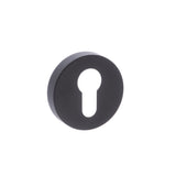 Quality image of Forme Euro Escutcheons on Minimal Round Rose - Matt Black | Sku. fmremb | available from Trade Door Handles.