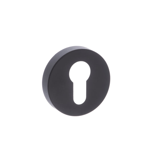 Quality image of Forme Euro Escutcheons on Minimal Round Rose - Matt Black | Sku. fmremb | available from Trade Door Handles.