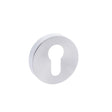 Quality image of Forme Euro Escutcheons on Minimal Round Rose - Satin Chrome | Sku. fmresc | available from Trade Door Handles.