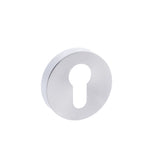 Quality image of Forme Euro Escutcheons on Minimal Round Rose - Satin Chrome | Sku. fmresc | available from Trade Door Handles.