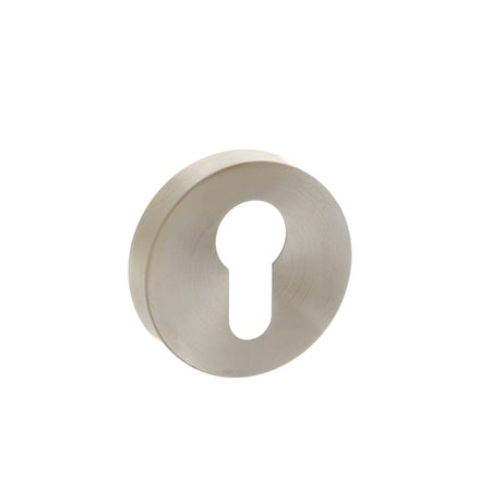 Quality image of Forme Euro Escutcheons on Minimal Round Rose - Satin Nickel | Sku. fmresn | available from Trade Door Handles.
