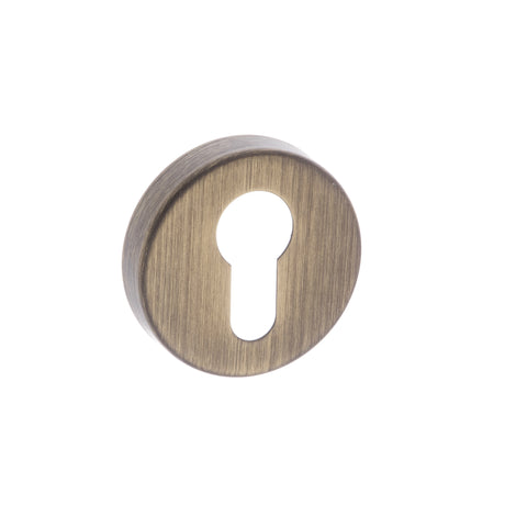 Quality image of Forme Euro Escutcheons on Minimal Round Rose - Yester Bronze | Sku. fmreyb | available from Trade Door Handles.