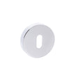 Quality image of Forme Key Escutcheons on Minimal Round Rose - Polished Chrome | Sku. fmrkpc | available from Trade Door Handles.