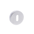 Quality image of Forme Key Escutcheons on Minimal Round Rose - Satin Chrome | Sku. fmrksc | available from Trade Door Handles.