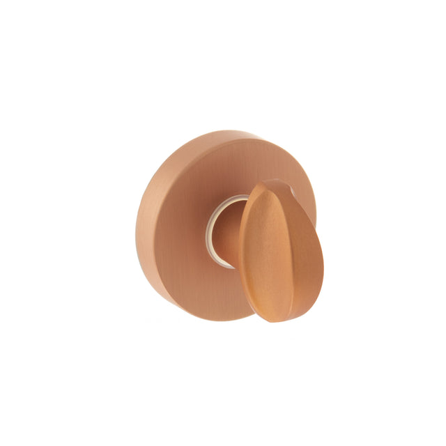 Quality image of Forme WC Turn and Release on Minimal Round Rose - Urban Satin Copper | Sku. fmrwcusc | available from Trade Door Handles.