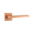 Quality image of Forme Lorena Lever Door Handle on Minimal Square Rose - Urban Satin Copper | Sku. fms136usc | available from Trade Door Handles.