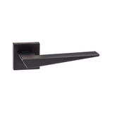 Quality image of Forme Naxos Lever Door Handle on Minimal Square Rose - Matt Black | Sku. fms215mb | available from Trade Door Handles.
