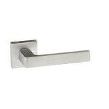 Quality image of Forme Asti Lever Door Handle on Minimal Square Rose - Satin Chrome | Sku. fms254sc | available from Trade Door Handles.
