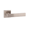 Quality image of Forme Asti Lever Door Handle on Minimal Square Rose - Satin Nickel | Sku. fms254sn | available from Trade Door Handles.