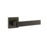 Quality image of Forme Asti Lever Door Handle on Minimal Square Rose - Urban Dark Bronze | Sku. fms254udb | available from Trade Door Handles.