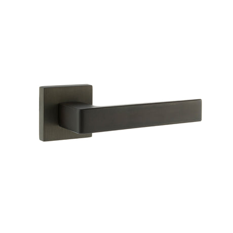 Quality image of Forme Asti Lever Door Handle on Minimal Square Rose - Urban Dark Bronze | Sku. fms254udb | available from Trade Door Handles.