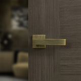 Quality image of Forme Asti Lever Door Handle on Minimal Square Rose - Yester Bronze | Sku. fms254yb | available from Trade Door Handles.