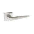 Quality image of Forme Foglia Lever Door Handle on Minimal Square Rose - Satin Chrome | Sku. fms272sc | available from Trade Door Handles.
