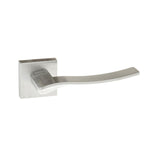 Quality image of Forme Olimpia Lever Door Handle on Minimal Square Rose - Satin Chrome | Sku. fms280sc | available from Trade Door Handles.
