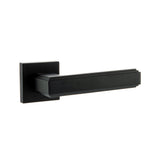 Quality image of Forme Alila Lever Door Handle on Minimal Square Rose - Matt Black | Sku. fms293mb | available from Trade Door Handles.